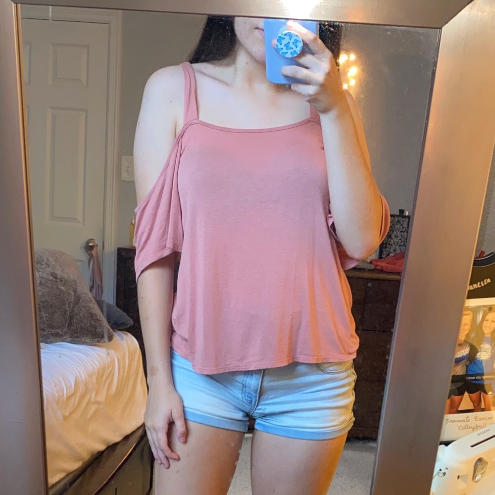 Pink Off Shoulder Top